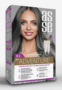ASSE 8.1 краска для волос light ash auburn set светло русый пепельный набор 50+50мл *24