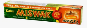 Зубная паста гель DABUR мисквак с экстрактом дерева Аль-Араке 90+45гр *72