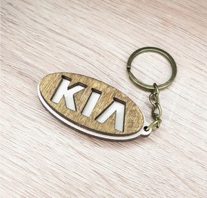 Брелок деревянный для авто KIA