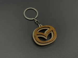 Брелок деревянный для авто MAZDA
