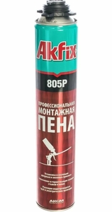 Пена монтажная всесезонная профессиональная AKFIX 805Р 900мл (15шт коробка)
