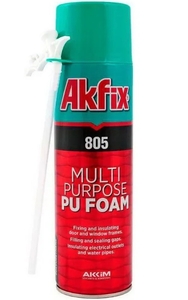 Пена монтажная всесезонная ручная AKFIX 805 500мл (15шт коробка)