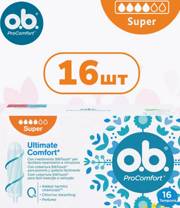 Тампоны o.b. ProComfort 4кп. 16шт. Super 1/24
