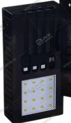 Повербанк 40 000mAh HOCO J809 с солнечной зарядкой+фонарь черный