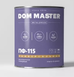 Эмаль ПФ-115 Бежевая 0,8кг DOM MASTER 1/14