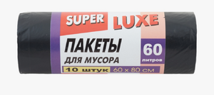 Мусорные пакеты прочные Супер-Пак 60л 50шт/уп