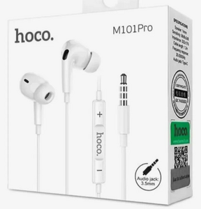 Наушники HOCO M101 Pro Crystal sound wire-controlled earphones with microphone (белый)