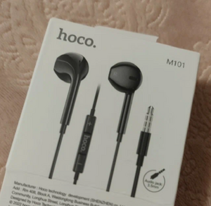 Наушники HOCO M101 Pro Crystal sound wire-controlled earphones with microphone (черный)