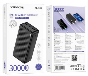 Повербанк 30 000mAh Borofone BJ55B 2-USB 2A LED-индикатор Graceful (Black)