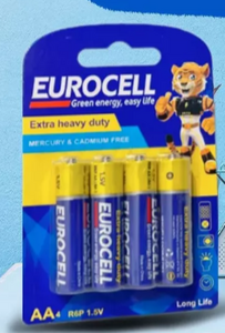 Батарейки Eurocell, цинк-углеродные AA 4шт