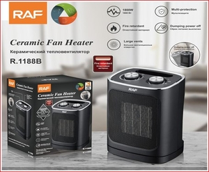 Тепловентилятор керамический с поворотом на 180градусов 1800W Raf 1188B Черный