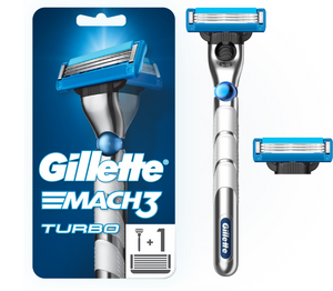 Бритвенный станок GILLETTE Mach3 Turbo 3D с 2 сменными кассетами 6шт/уп