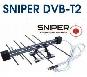 Антенна комнатная DVB-T2 усилит mini15 Sniper