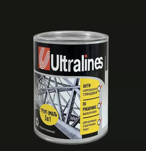 Грунт-эмаль 3в1 ULTRA LINES глянцевая  белый 0,8кг 6шт/уп