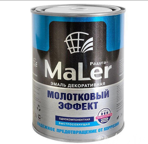 Эмаль декоративная молотковая серебристая 0,8л 6шт/уп